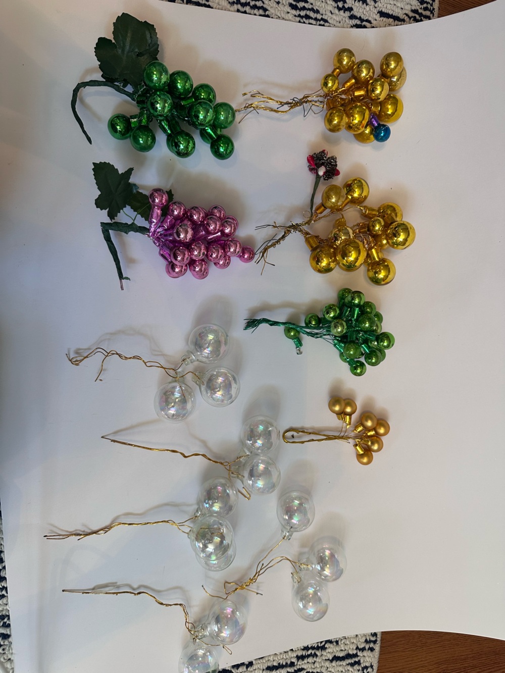 Small Mercury Glass Ornaments on branches